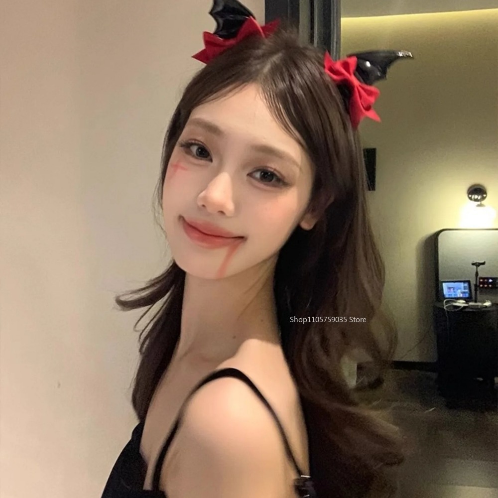 Halloween Devil Horn Bow Hair  - Cosplay Bat Prop review and price