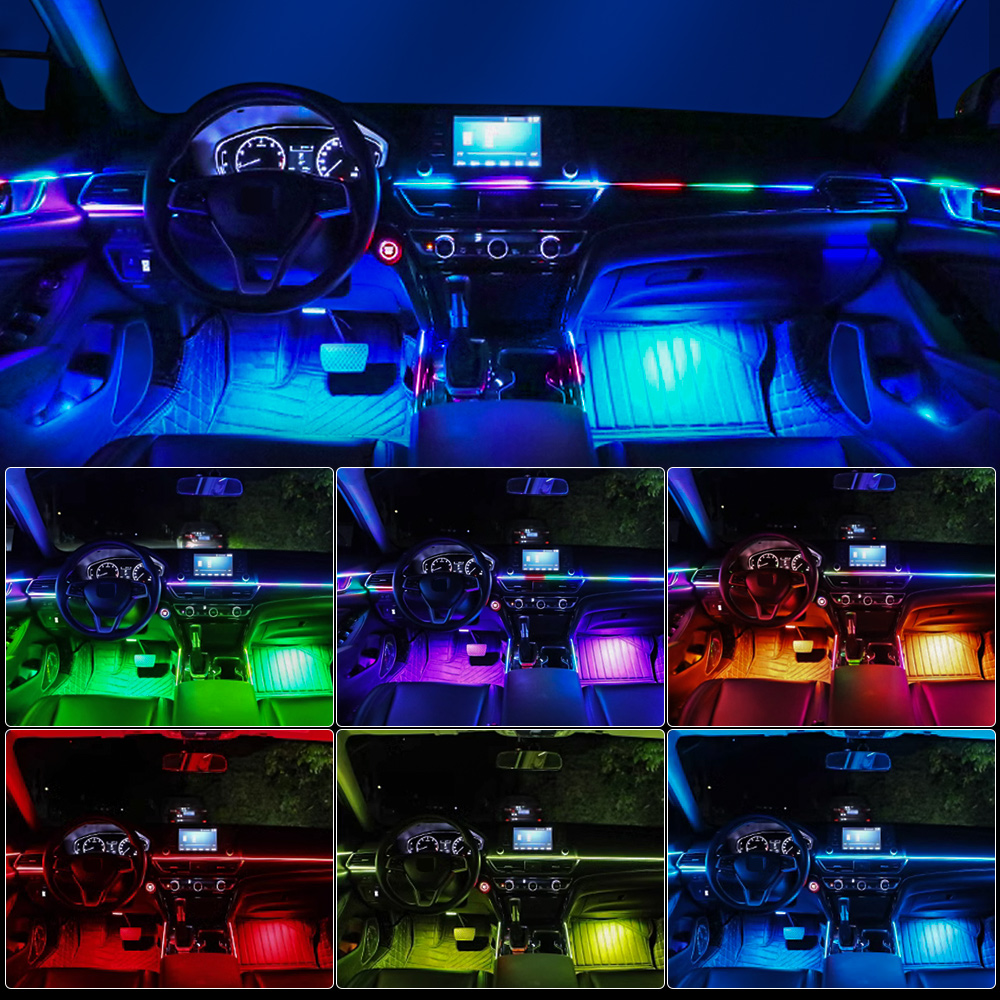 18/22 in 1 Acrylic Led Car Amb - Led El Wire review and price