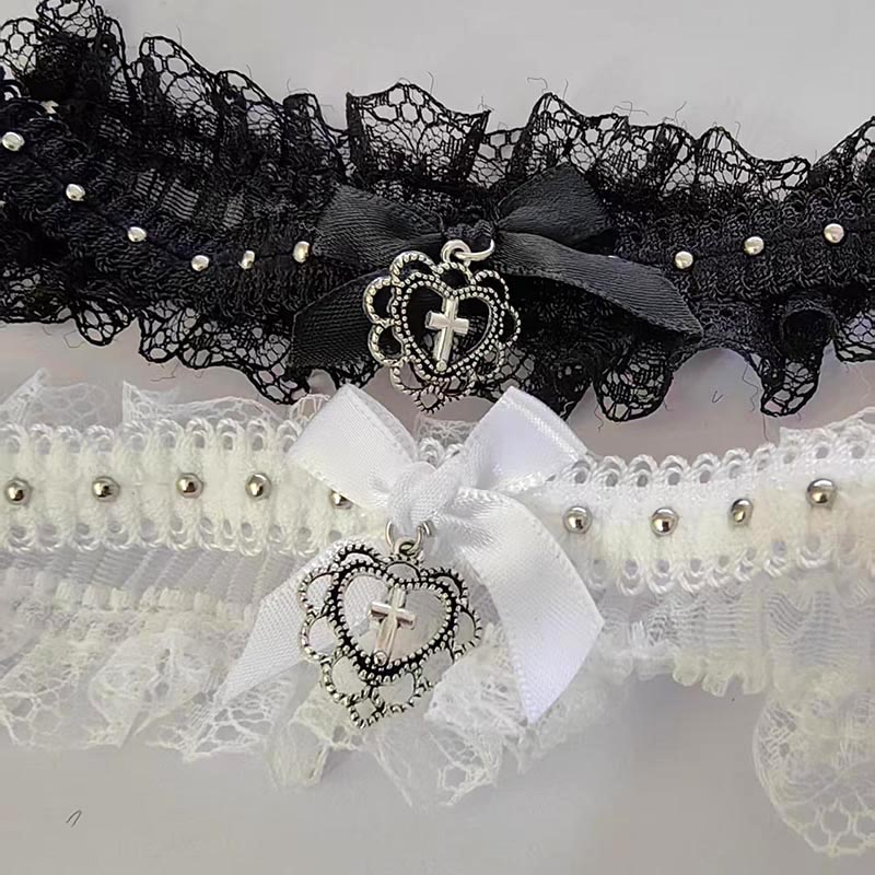 Goth Black Lace Choker with Bo - Magnetic Clasp Cosplay review and price