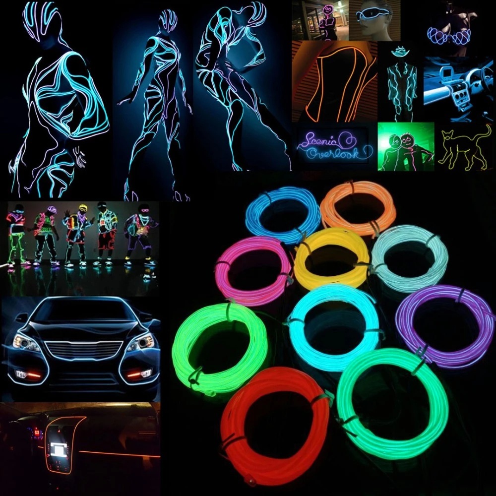 10m/5m/3m/1m 3V Battery 5V USB - Led El Wire review and price